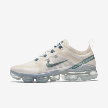 Nike Air VaporMax 2019 - Női Utcai Cipő - Fehér/Metal Titán/Türkiz